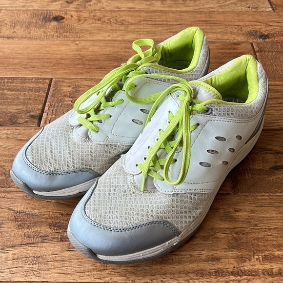 Vionic Venture Walking Sneakers Orthotic Comfort Shoes Silver & Chartreuse Sz 10 - Picture 7 of 12
